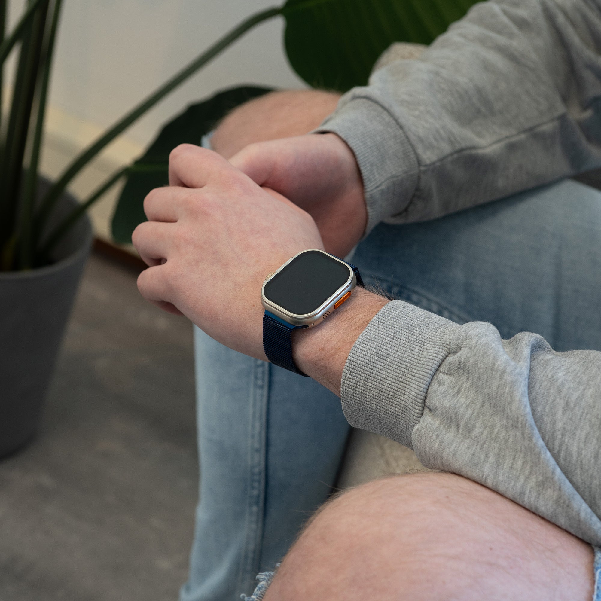 Kék Apple Watch milánói szíj Apple Watch kiegészítőhöz