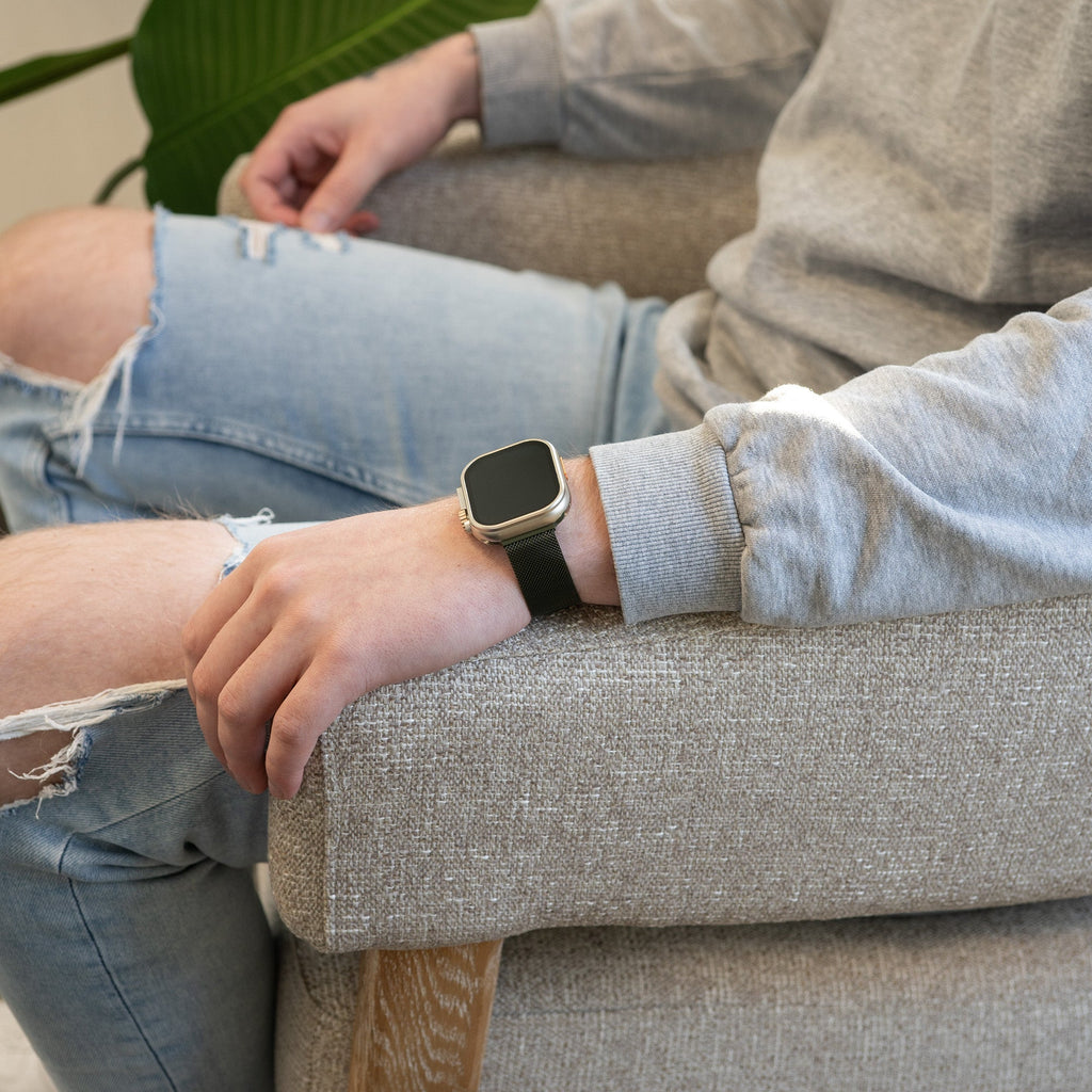 Apple Watch Milanese Strap For Dark Green Color Option