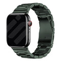 Apple Watch Steel Strap In Dark Green Color Band For Apple Watch