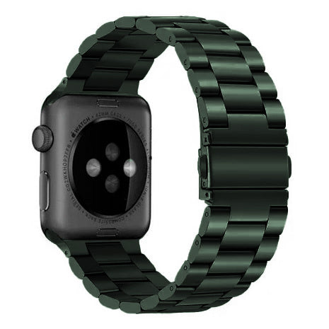Apple Watch Steel Strap In Dark Green Color Band For Apple Watch