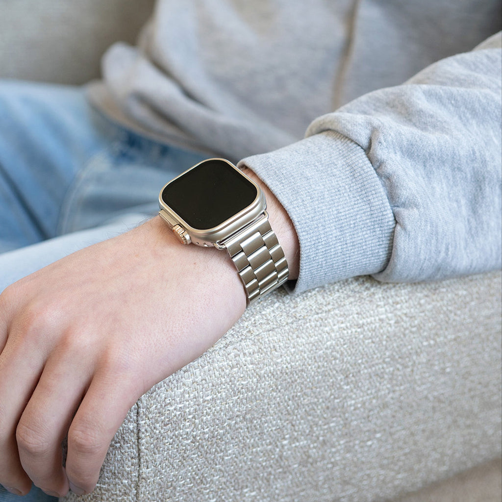Apple Watch acél szíj ezüst színű szalag Apple Watch-hoz