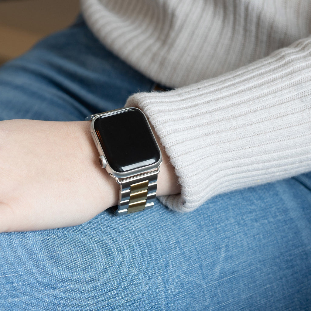 Apple Watch acél szíj ezüst és arany színben Apple Watch-hoz