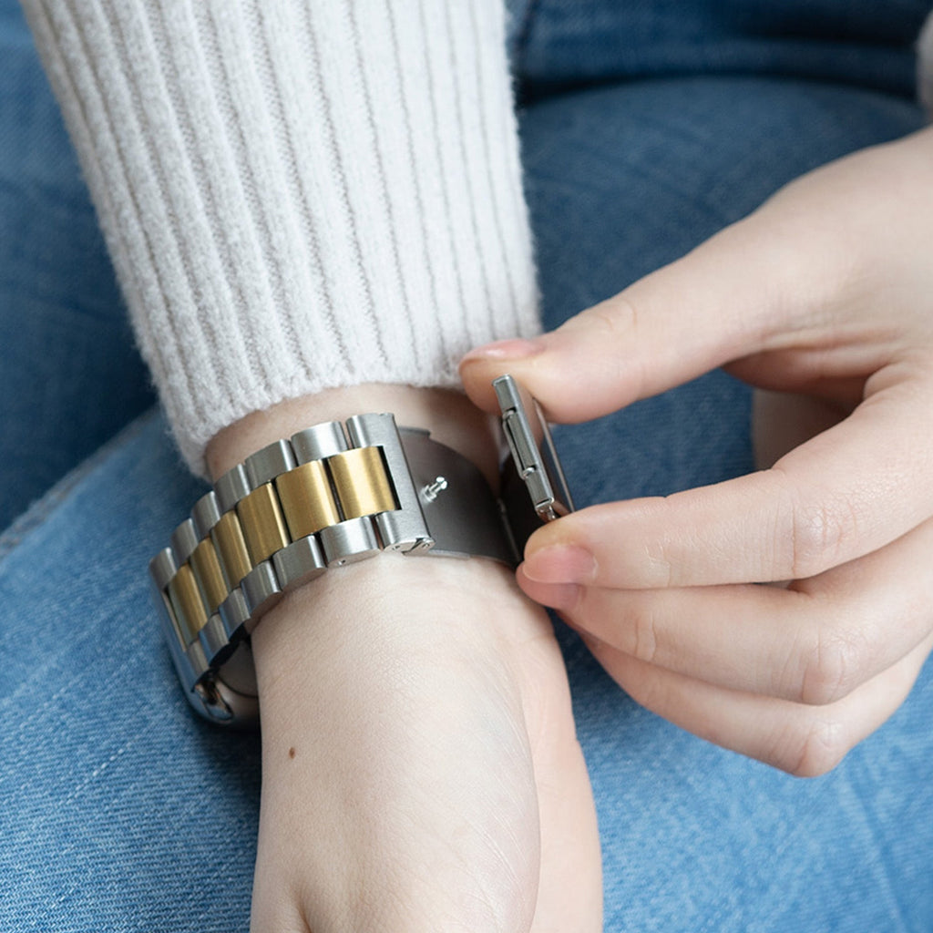 Apple Watch acél szíj ezüst és arany színben Apple Watch-hoz