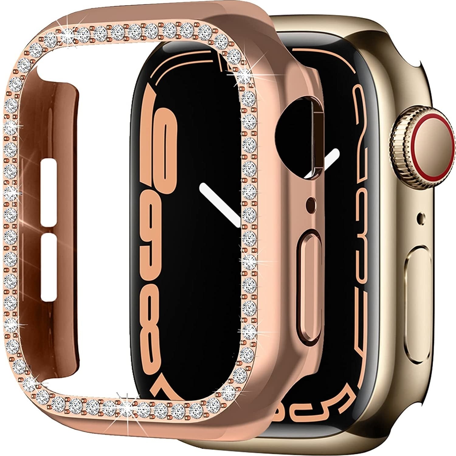 Apple Watch gyémánt kemény tok rózsaarany színben Apple Watch-hoz