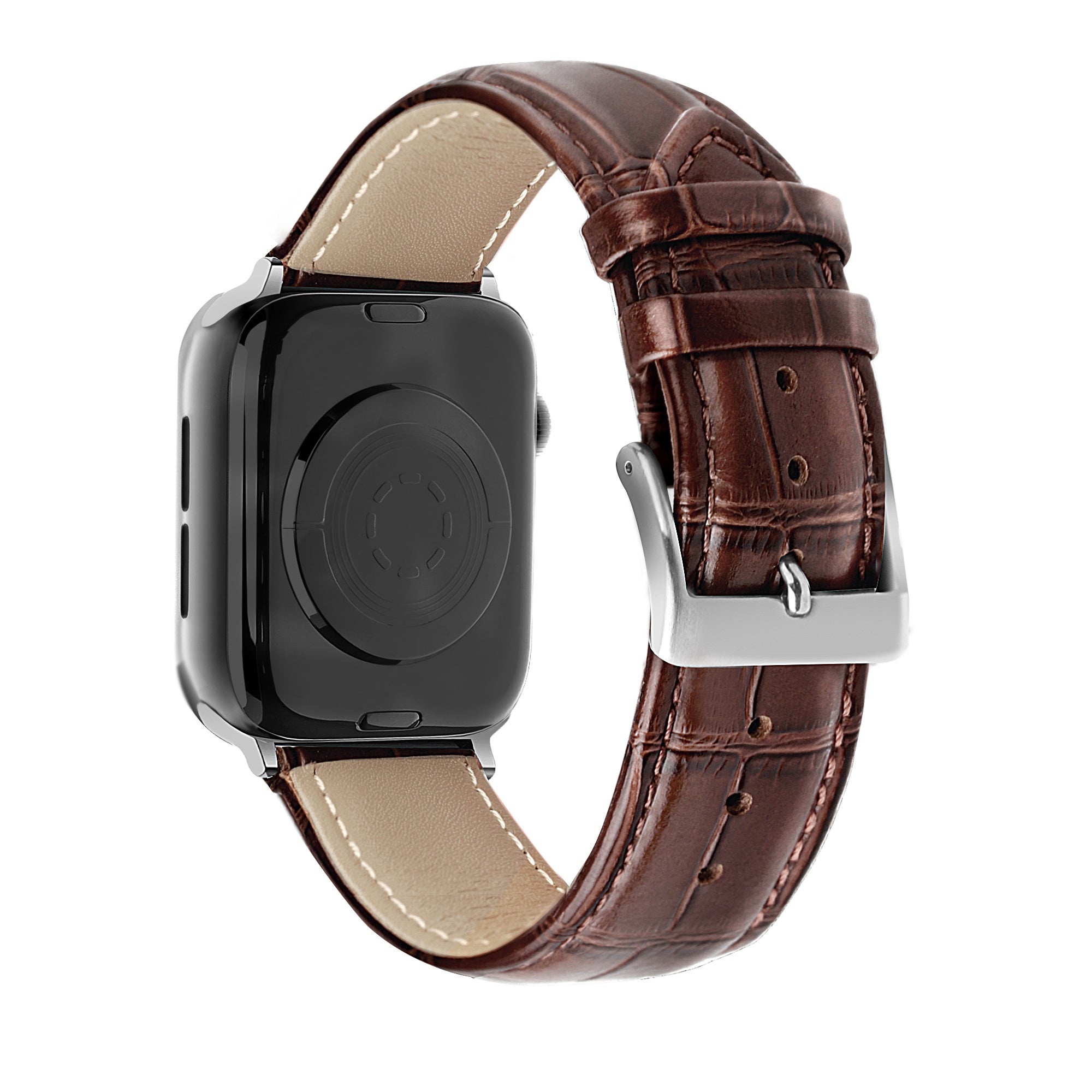 Apple Watch bőrszíj krokodilmintás barna
