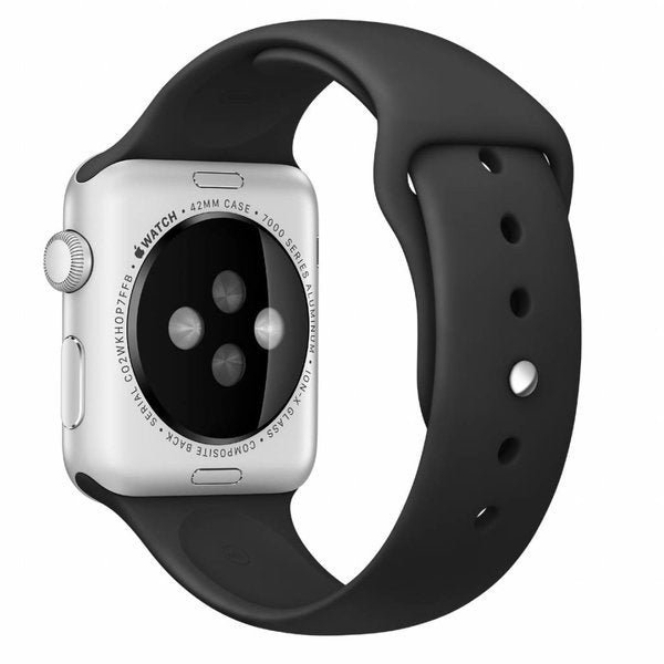 Fekete szilikon szíj Apple Watch cserélhető szíjhoz