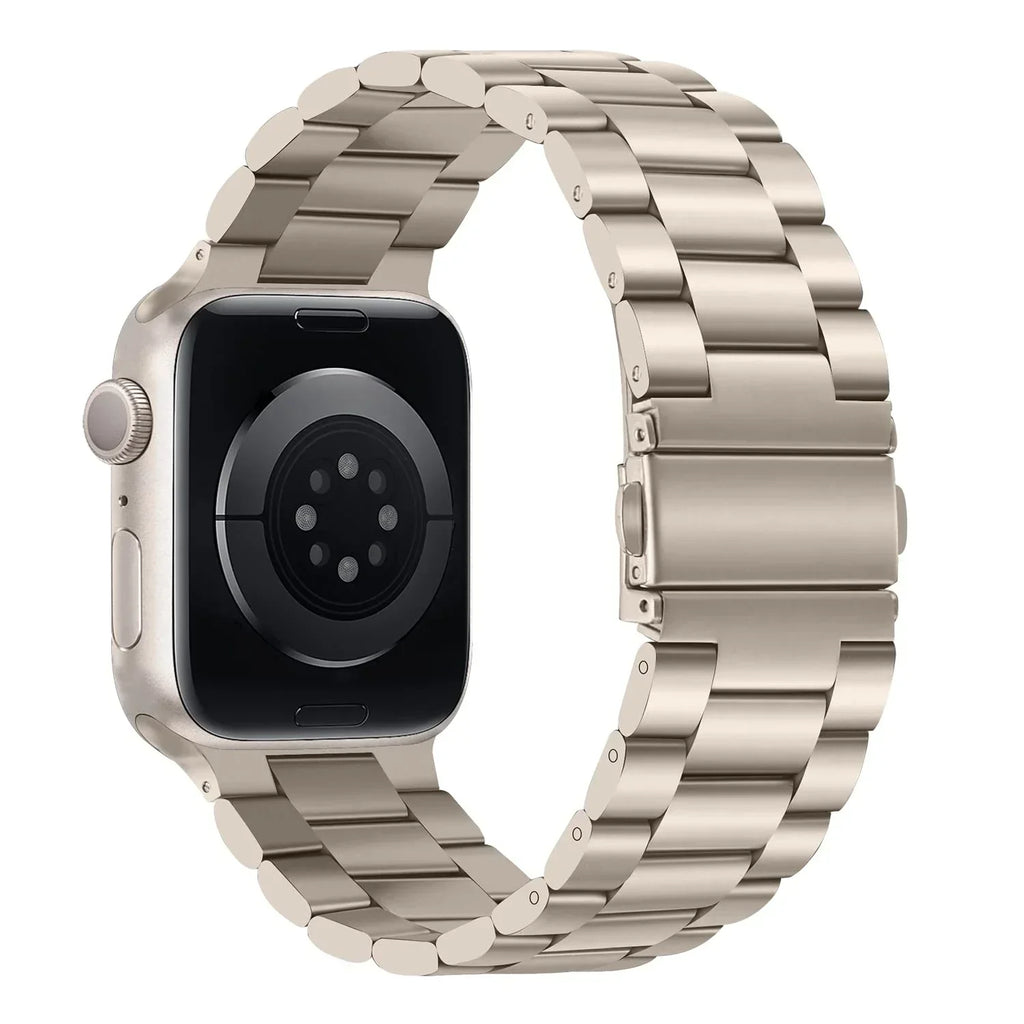 Apple Watch acél szíj csillagfényes kivitelben Apple Watch szíjhoz