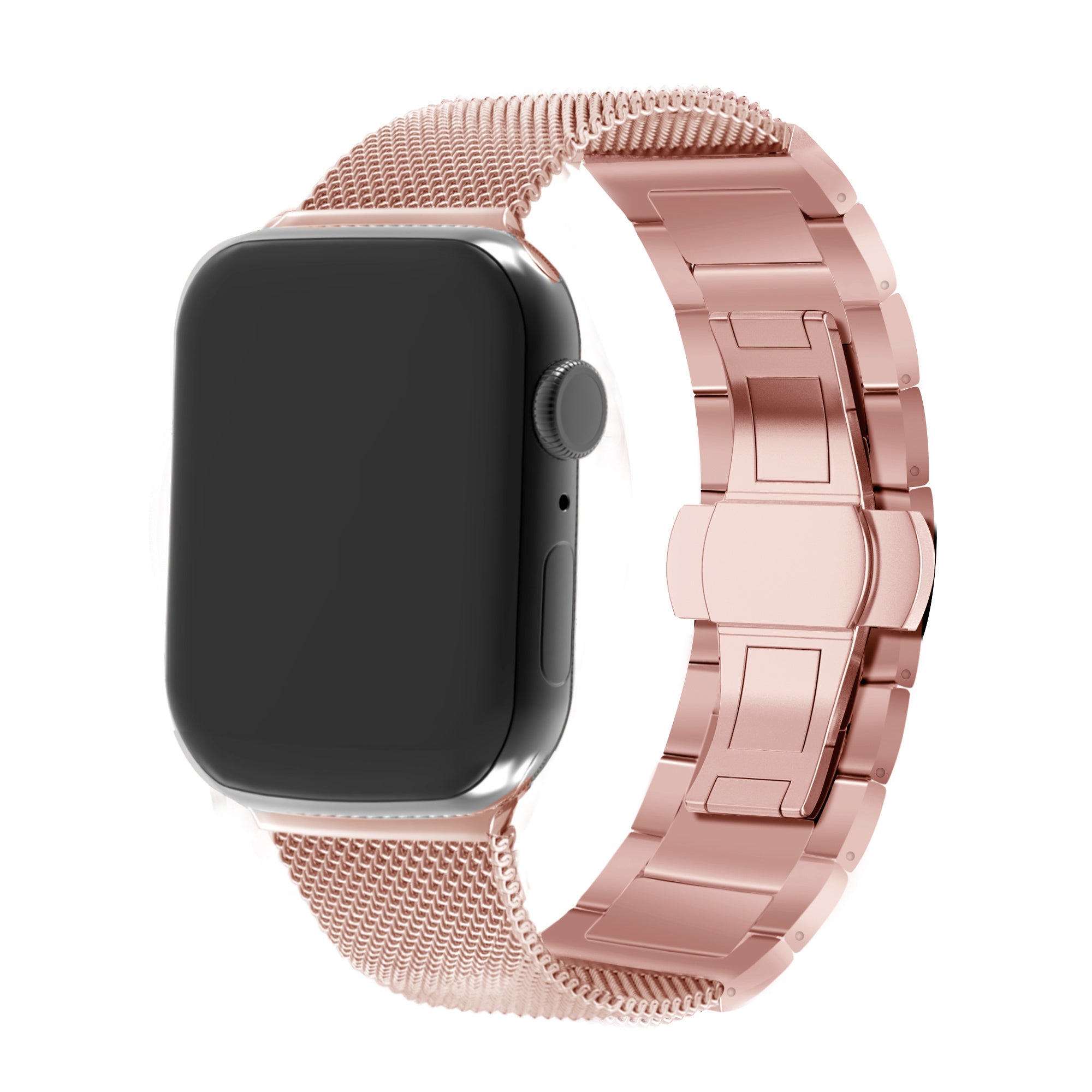 Apple Watch acél és milánói szíj rózsaarany kivitelben