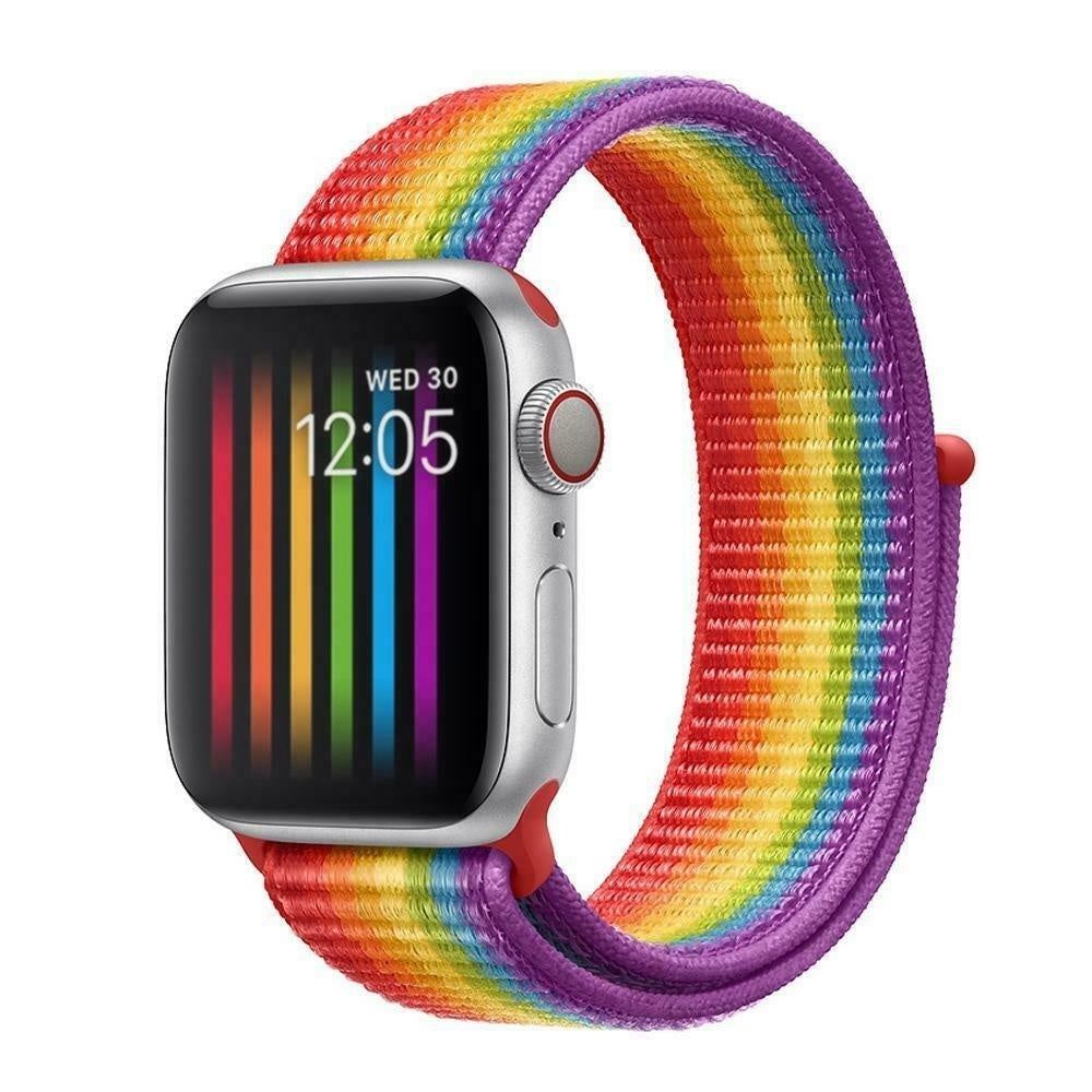 Apple Watch nylon szíj, szivárvány színű szalag Apple Watch-hoz
