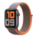 Apple Watch Nylon Wrist Strap In Brown And Orange Color