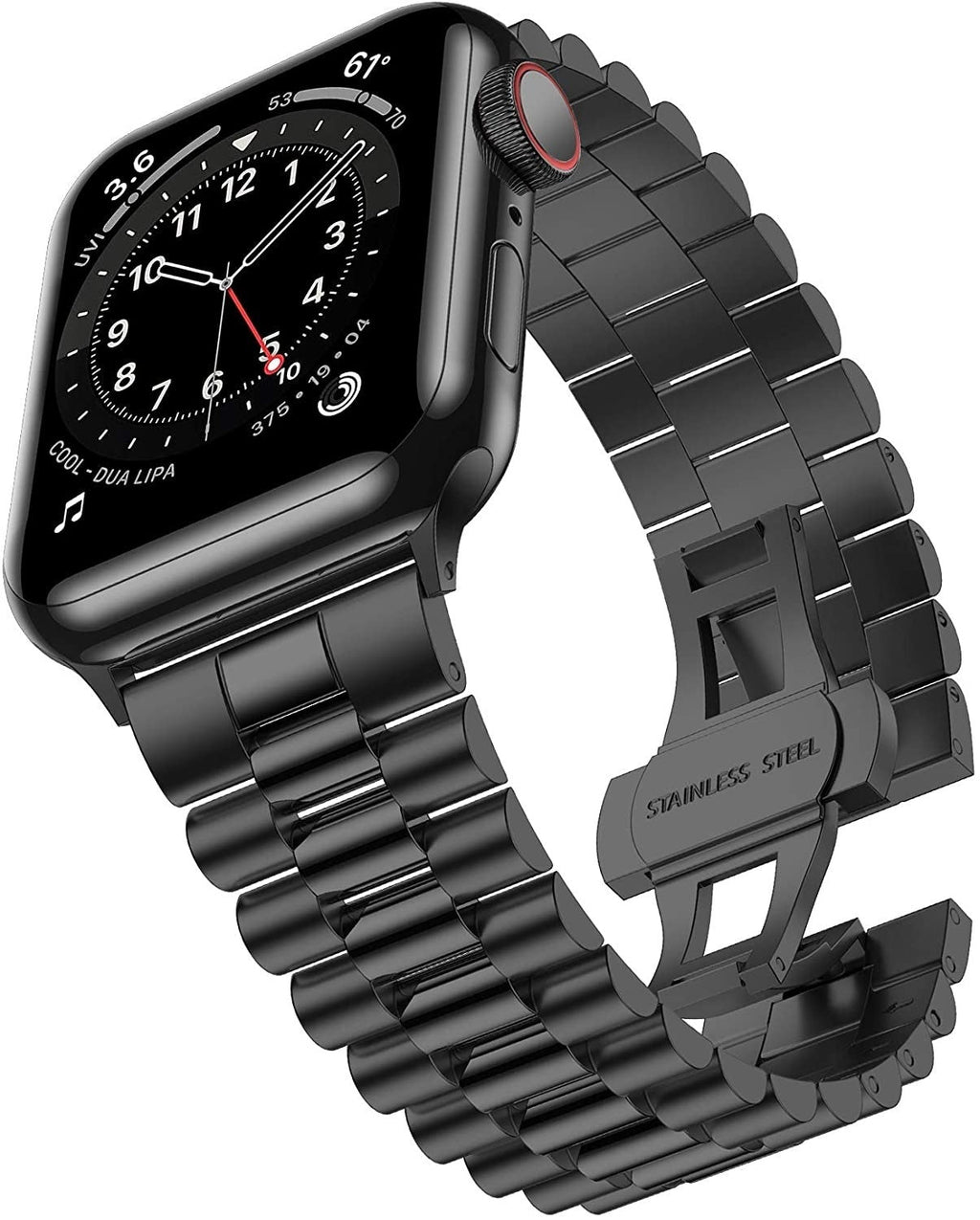 Apple Watch Presidential acél szíj fekete szalag Apple Watch-hoz
