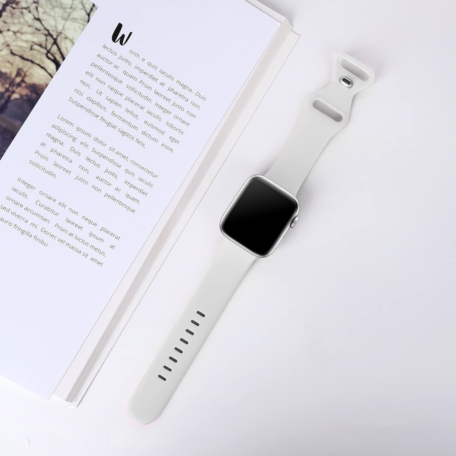 Apple Watch Classic szilikon szíj fehér pánt csere