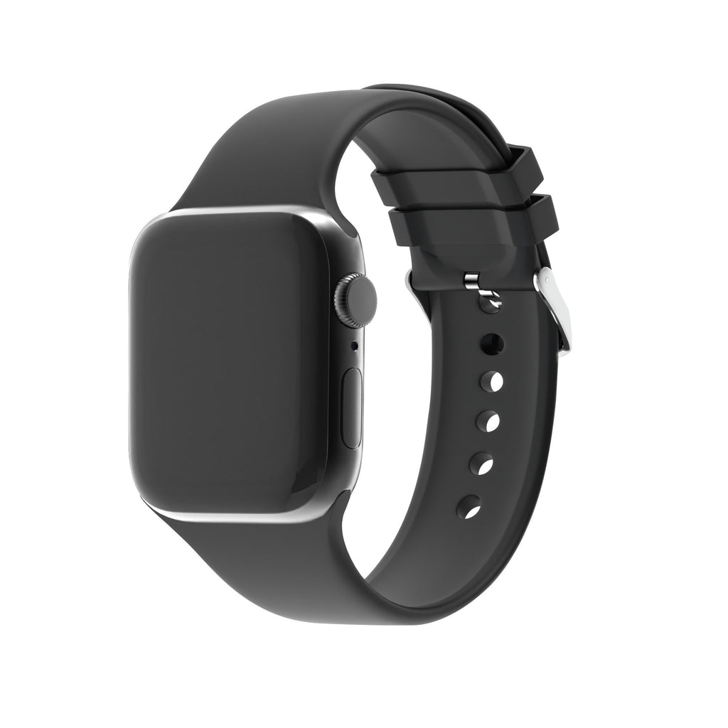 Apple Watch schwarzes Silikonarmband mit Schnalle für Apple Watch