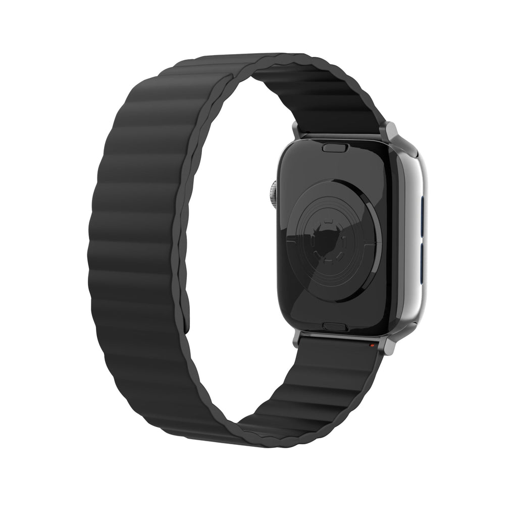 Apple Watch mágneses szilikon szíj fekete kivitelben