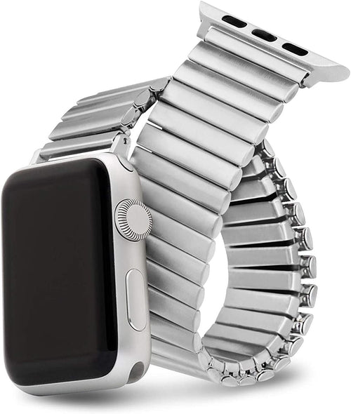 Apple Watch elasztikus rozsdamentes acél szíj ezüst színű szalag
