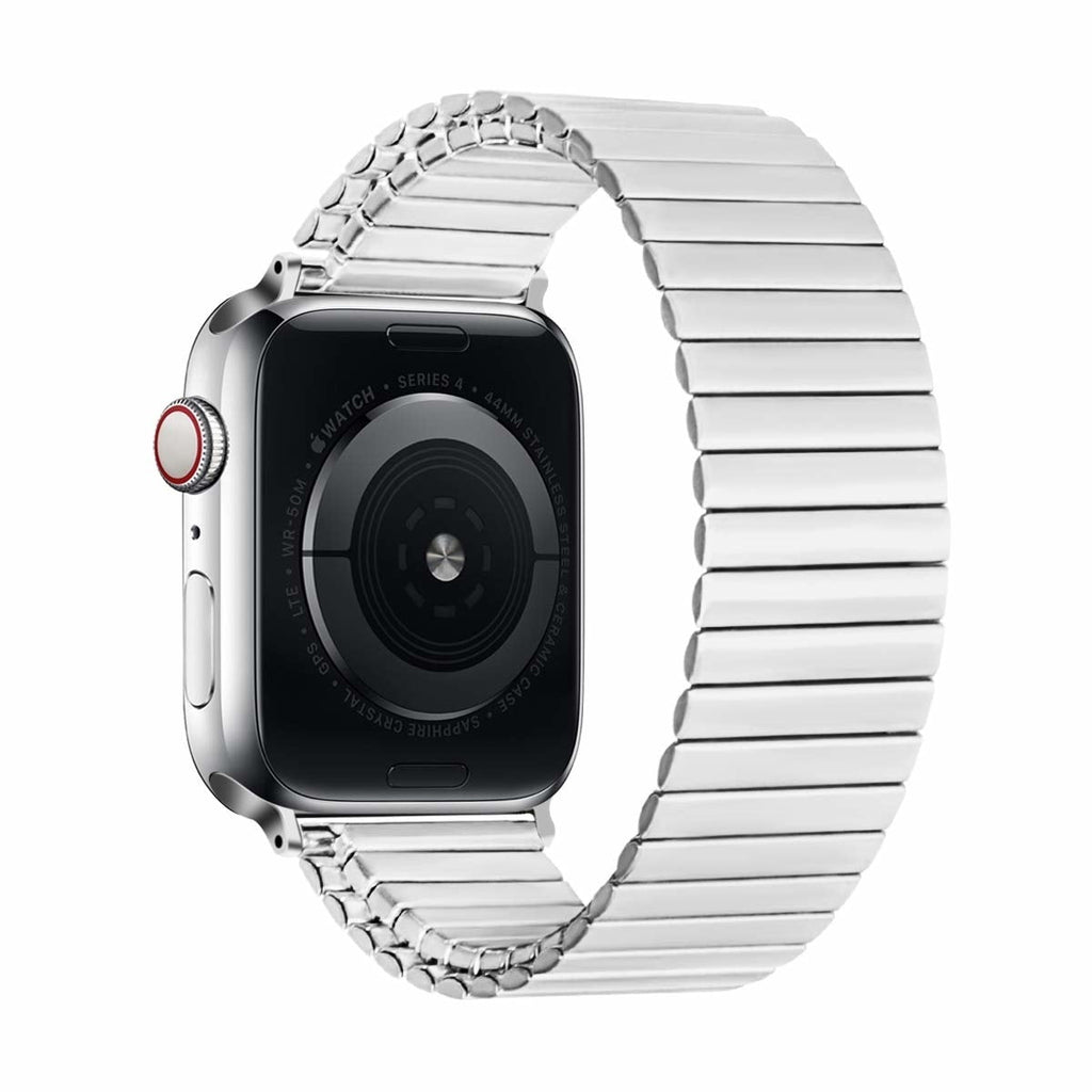 Apple Watch elasztikus rozsdamentes acél szíj ezüst színű szalag