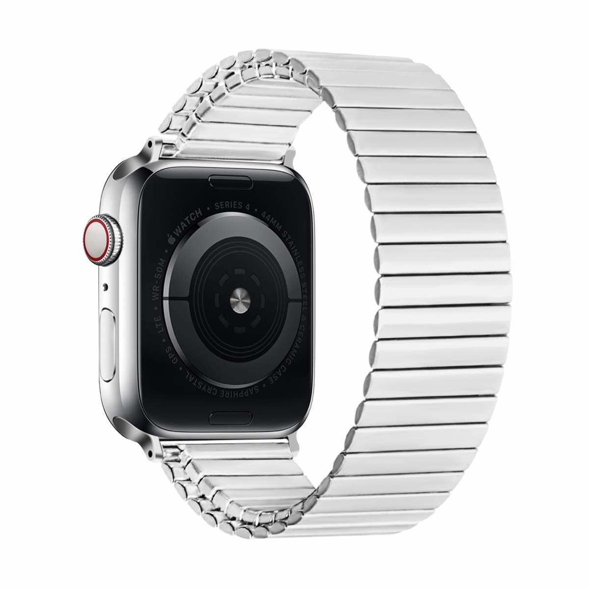Apple Watch elasztikus rozsdamentes acél szíj ezüst színű szalag