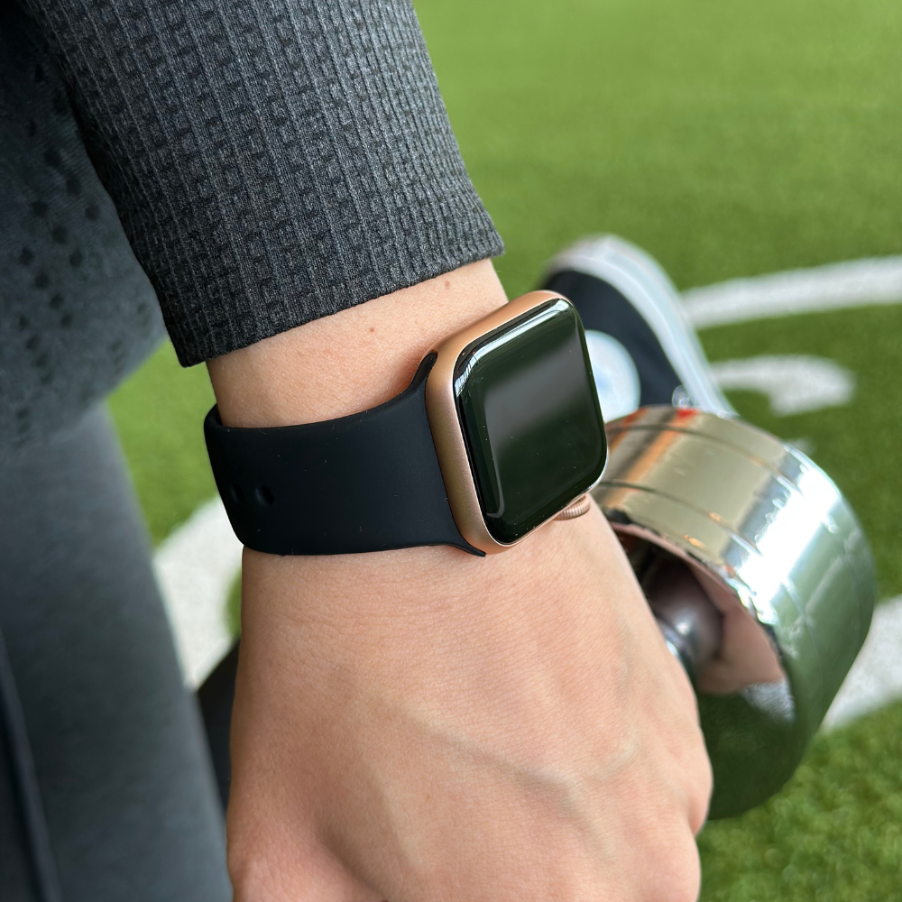 Apple Watch szilikon szíj klasszikus fekete Apple Watch-hoz