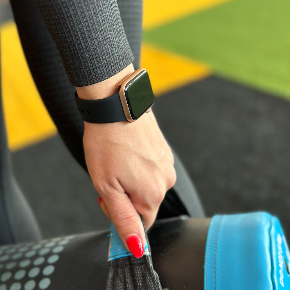 Apple Watch szilikon szíj klasszikus fekete Apple Watch-hoz