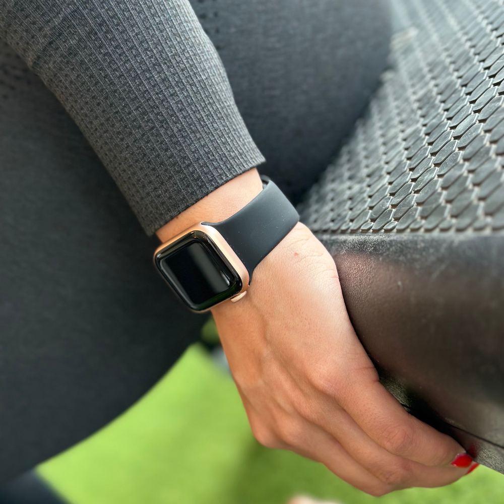Apple Watch szilikon szíj klasszikus fekete Apple Watch-hoz