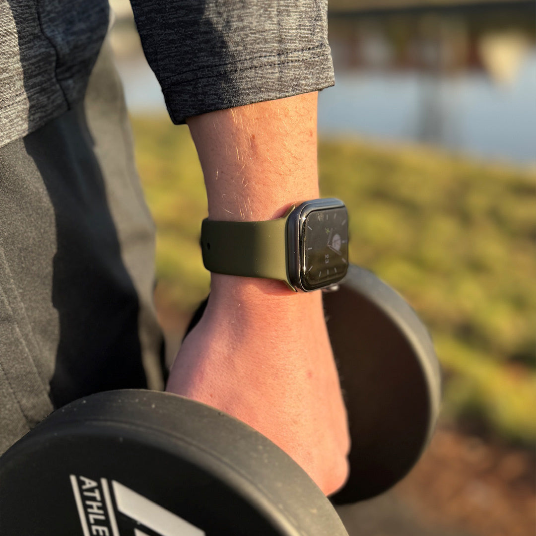 Apple Watch szilikon szíj klasszikus hadseregzöld változat