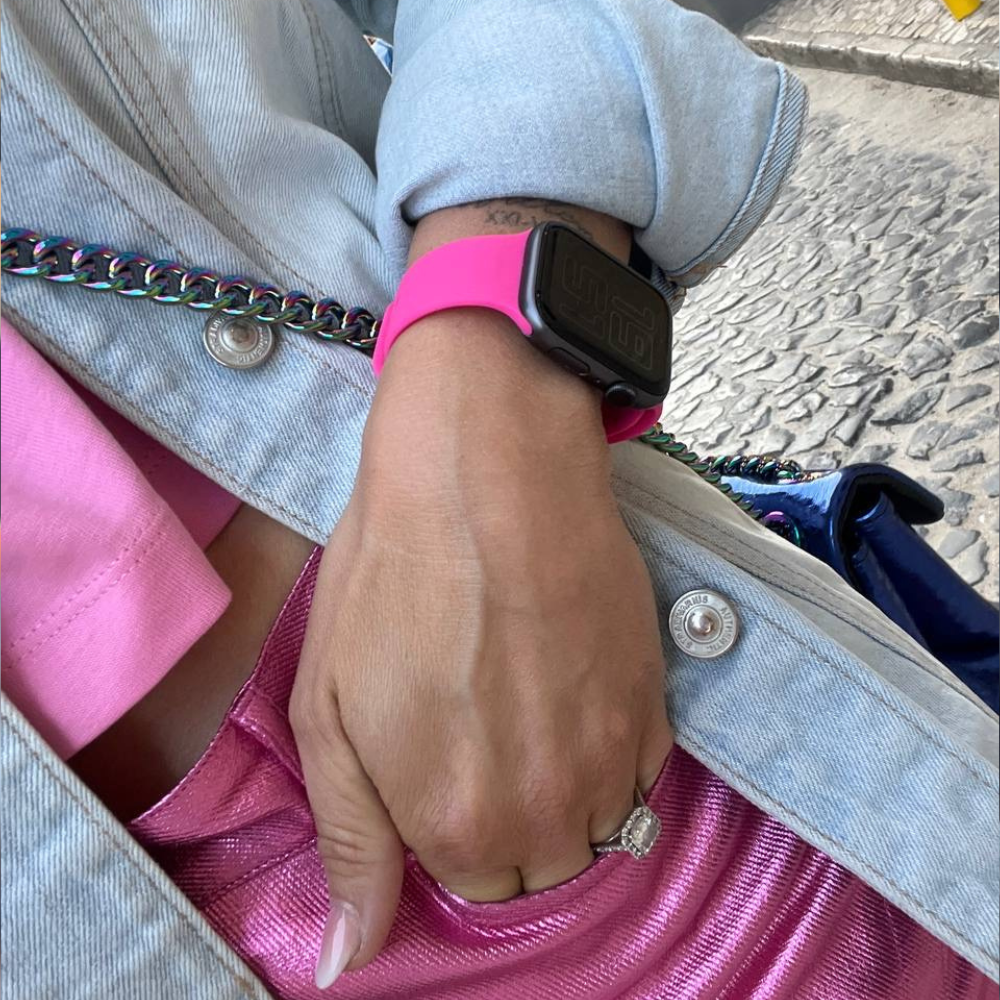 Apple Watch Classic szilikon szíj rózsaszín Apple Watch-hoz