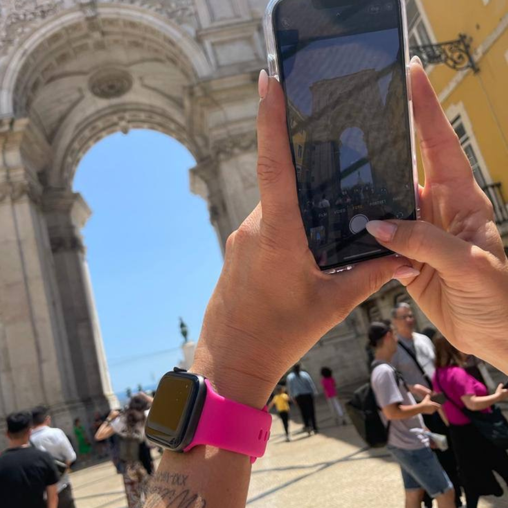 Apple Watch Classic szilikon szíj rózsaszín Apple Watch-hoz