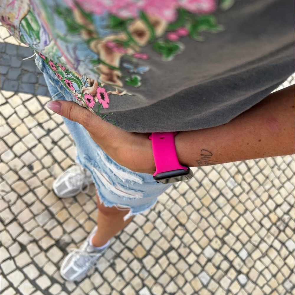 Apple Watch Classic szilikon szíj rózsaszín Apple Watch-hoz