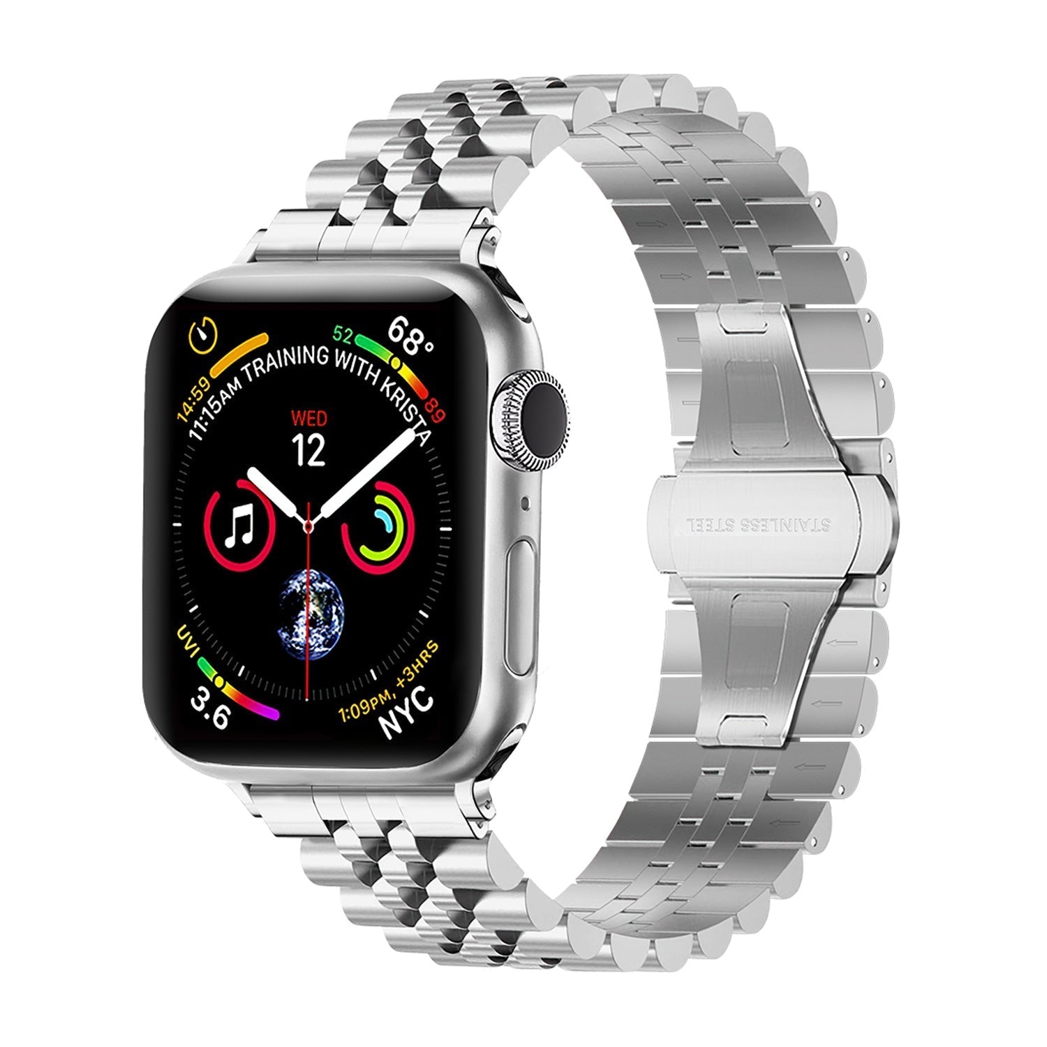 Apple Watch Jubilee acél szíj ezüst színben Apple Watch óraszíjhoz