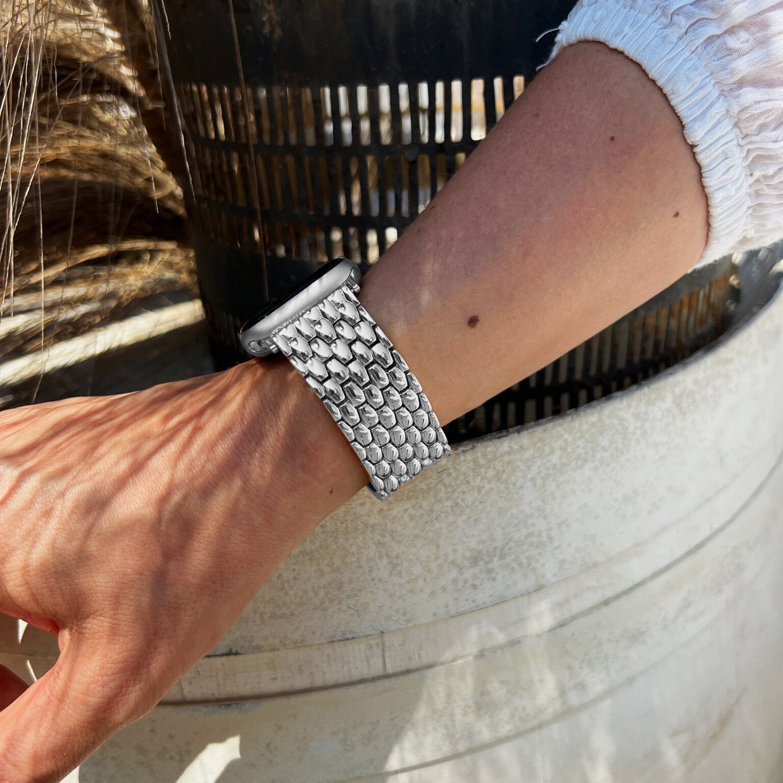 Apple Watch acél sárkány szíj ezüstös kivitelhez