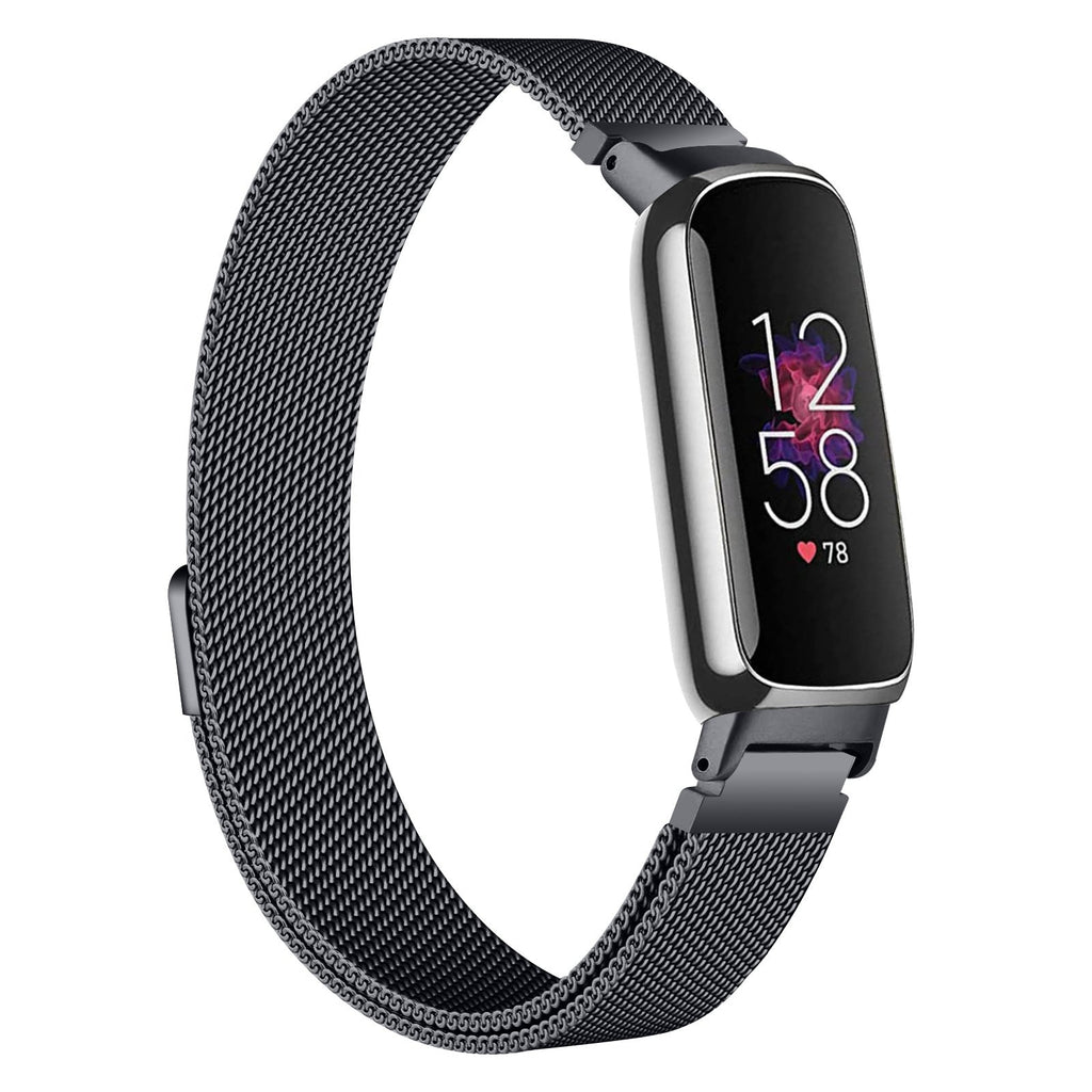 Fekete milánói szíj Fitbit Inspire 3 hordható kiegészítőhöz