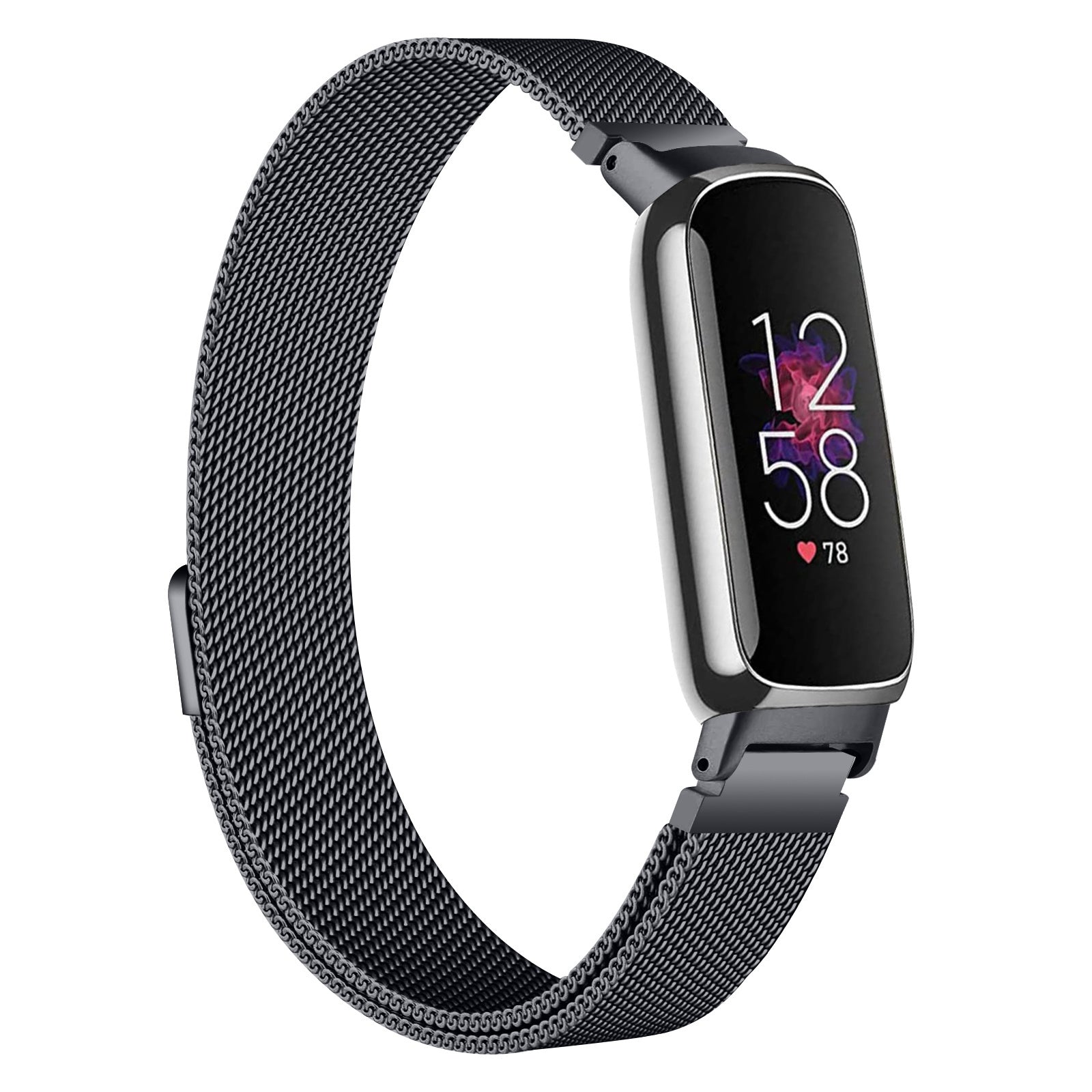 Fekete milánói szíj Fitbit Inspire 3 hordható kiegészítőhöz