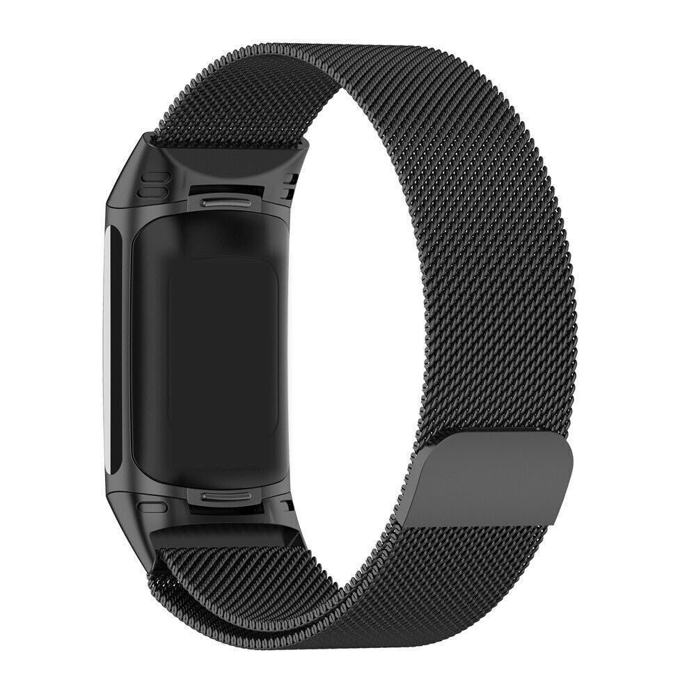 Fekete milánói szíj Fitbit Charge 6 óraszíjhoz