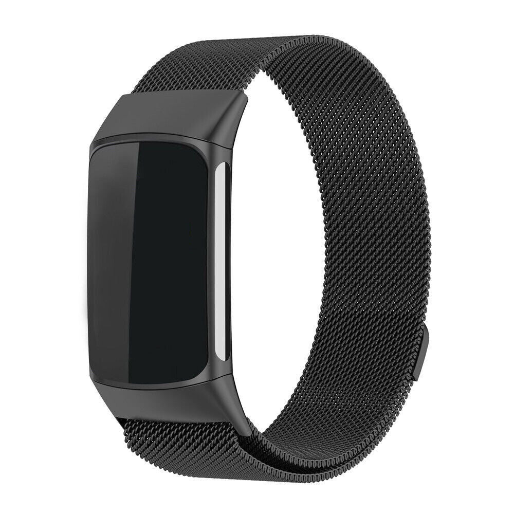 Fekete milánói szíj Fitbit Charge 6 óraszíjhoz