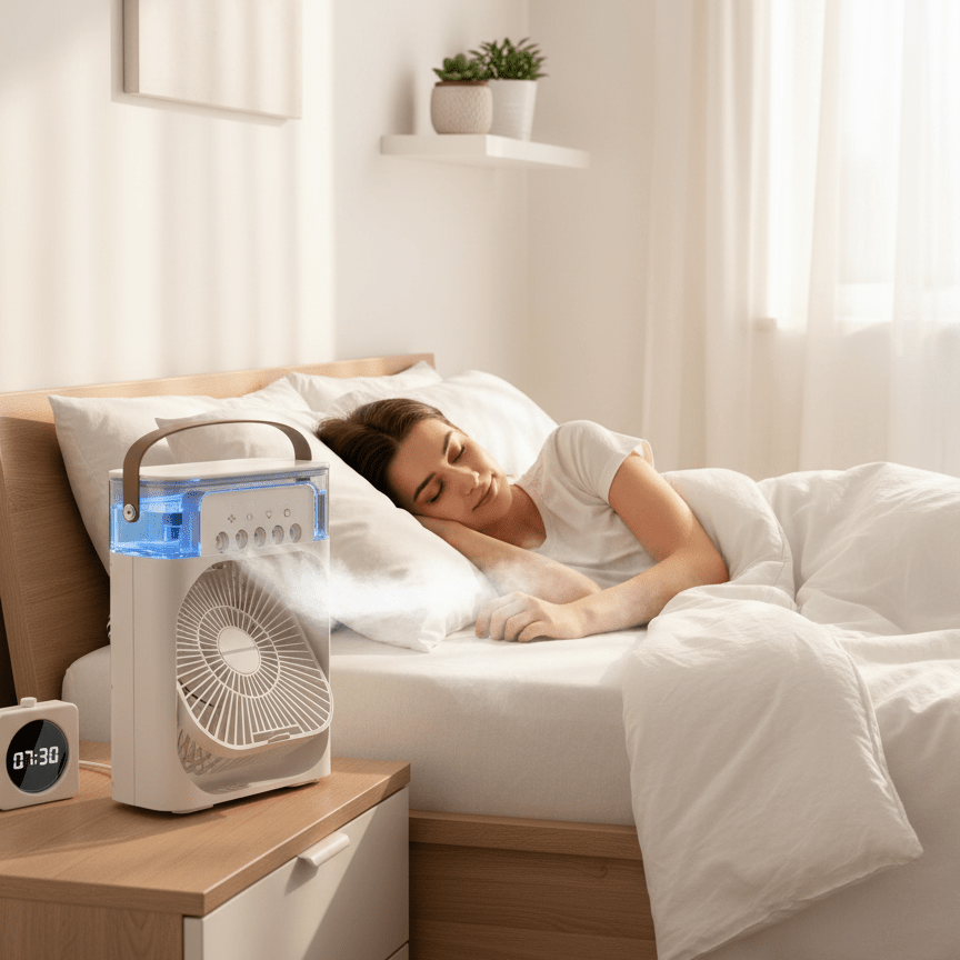 NovaBreeze Small Desktop Evaporative Mini Cooler For Personal Spot Relief