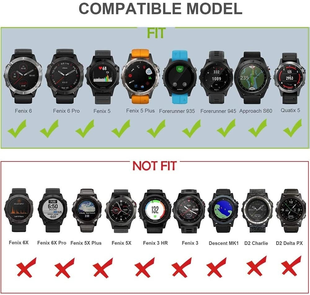 Garmin Fenix 5 Plus és 6 Pro fekete milánói szíjjal