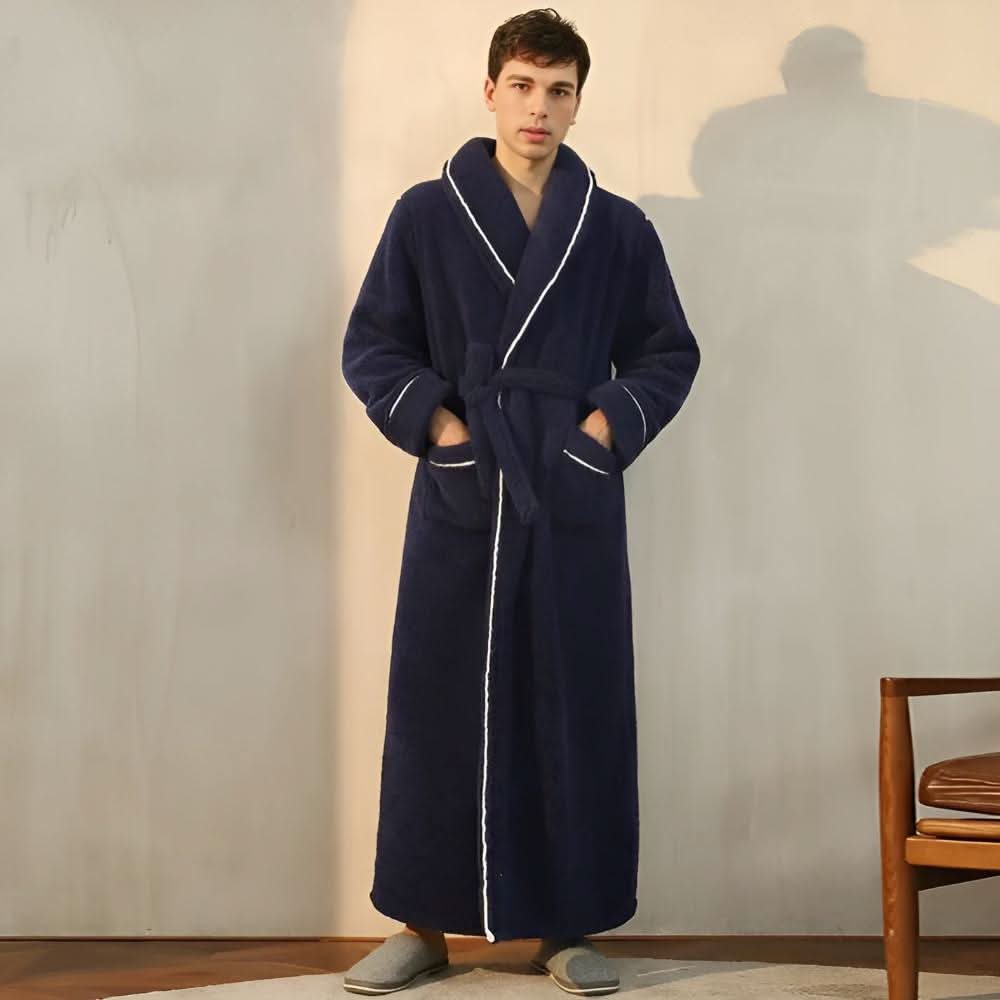 Aurora Ridge Sherpa Fleece Bathrobe Unisex With Shawl Collar