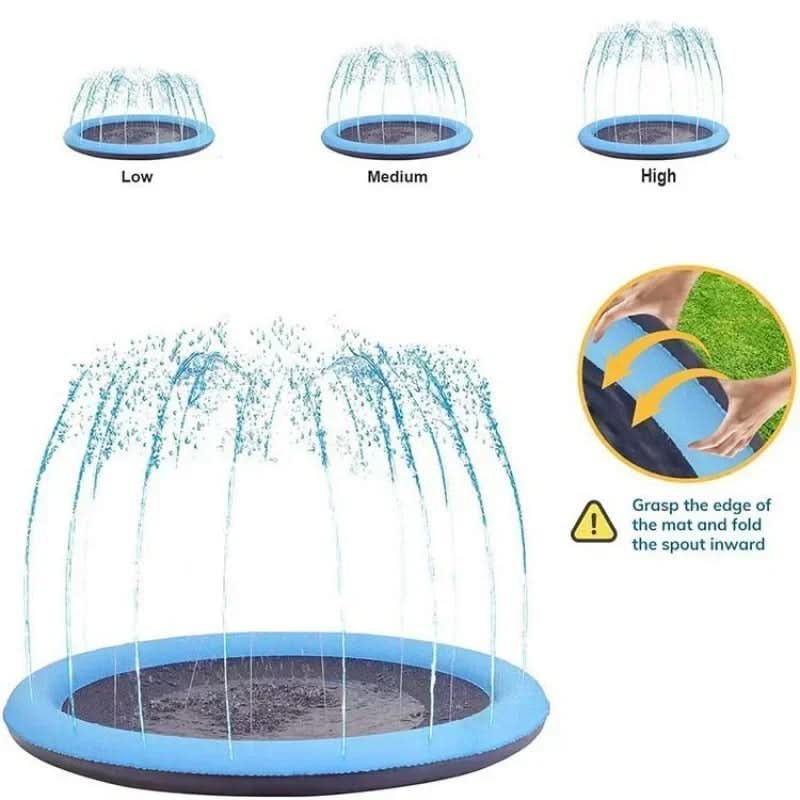AquaBreeze kutyaitató matrac interaktív hűsítő fröcskölő kertijátékkal