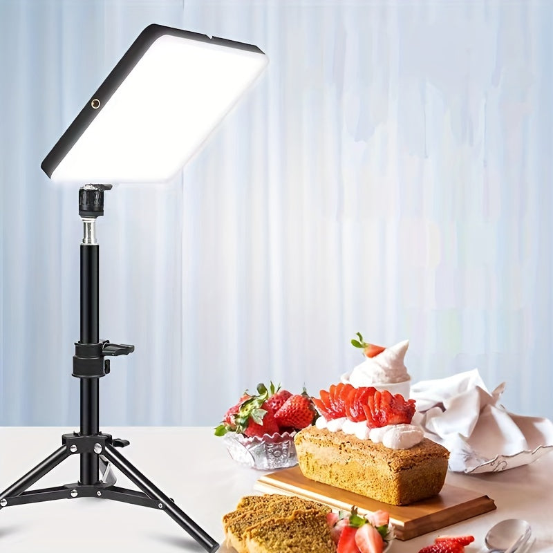 LED Photo Light Stand With Adjustable Aluminum Tripod And Studio Lamp