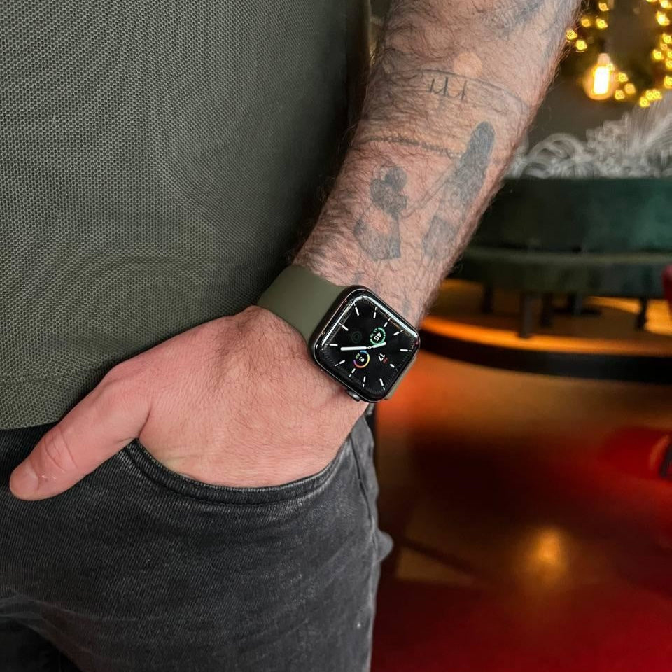 Apple Watch szilikon szíj katonai zöld Apple Watch-hoz