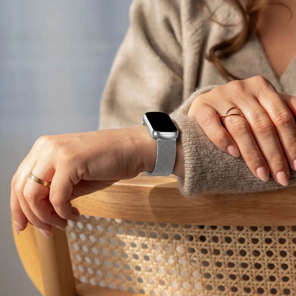 Fitbit Luxe ezüst Milanese szíj Fitbit Luxe óraszíjhoz