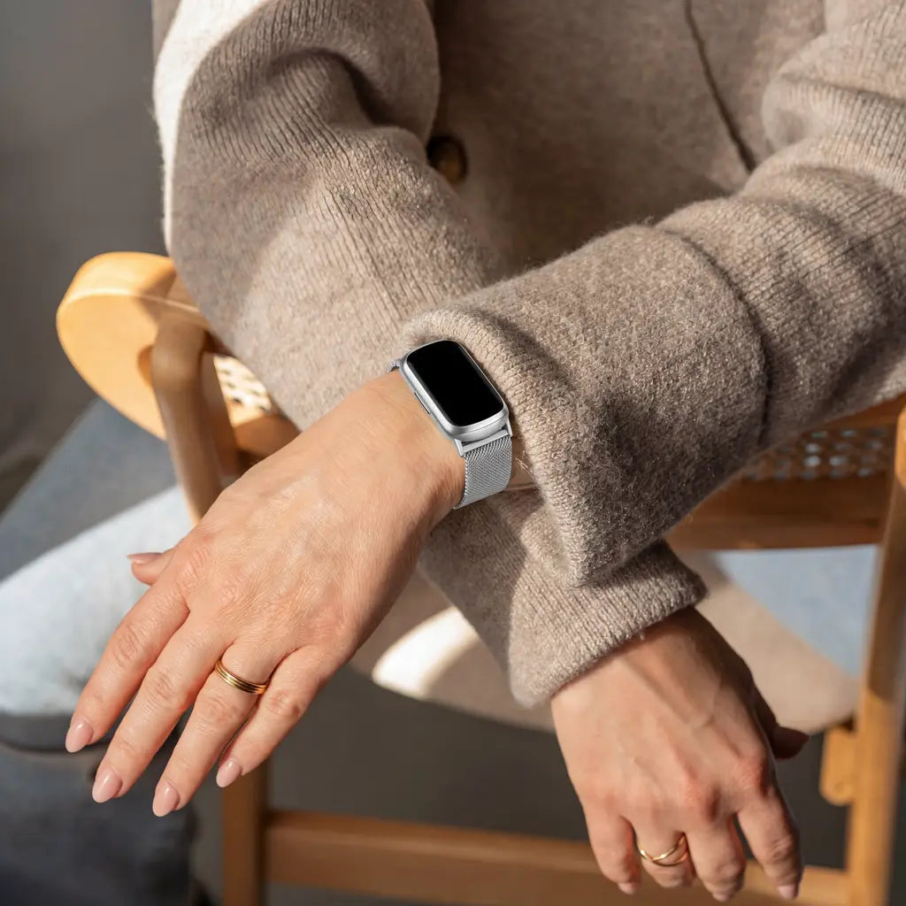 Fitbit Luxe ezüst Milanese szíj Fitbit Luxe óraszíjhoz