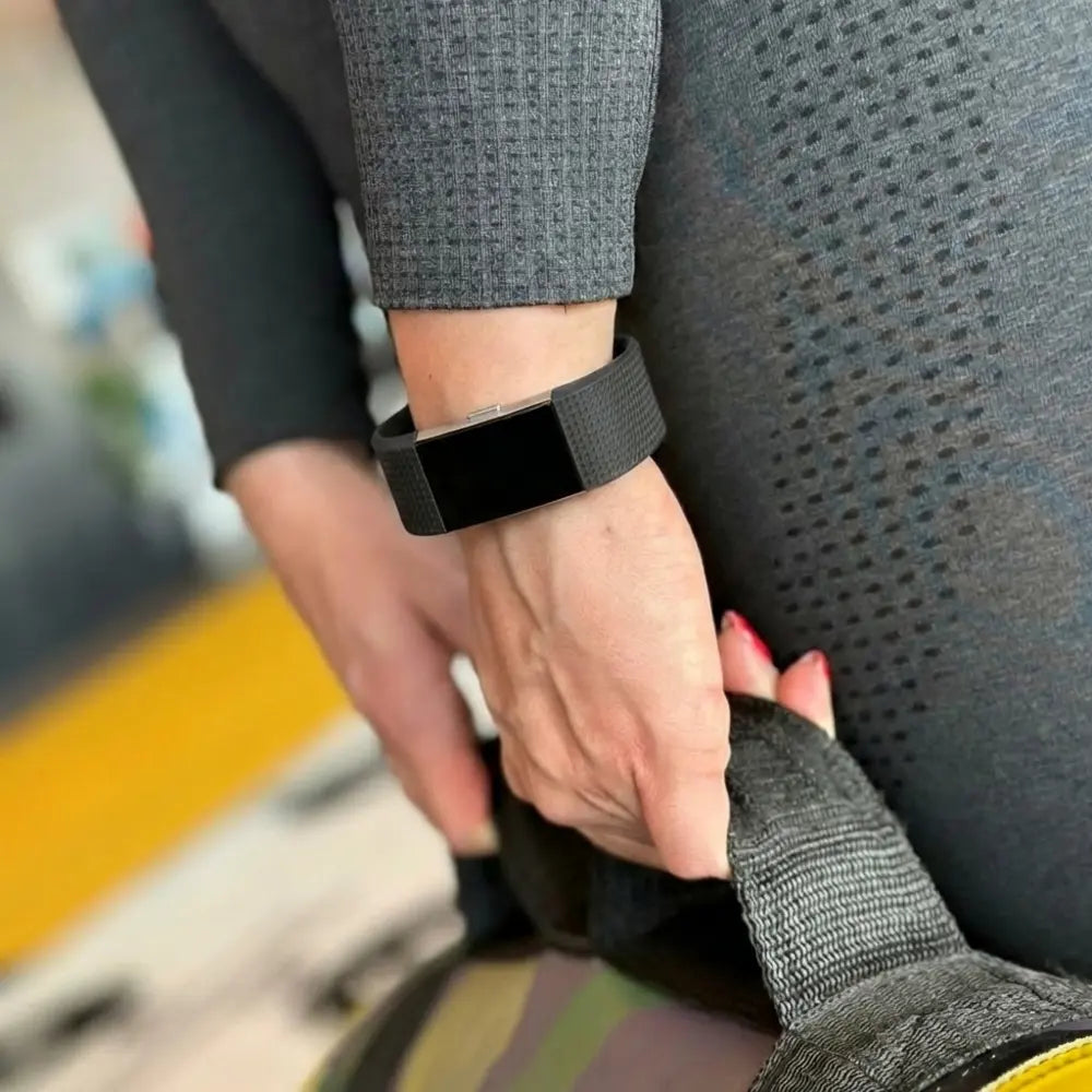 Fitbit Charge 2 fekete szilikon szíj
