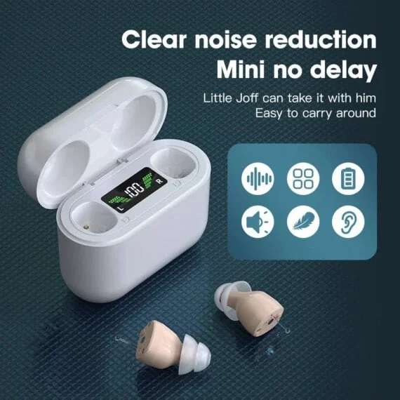Rechargeable In-Ear Digital Hearing Aids For Tinnitus Relief And Noise Reduction