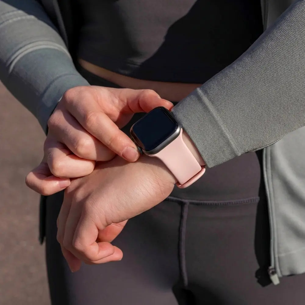 Apple Watch szilikon szíj antik rózsaszínben mindennapi viselethez