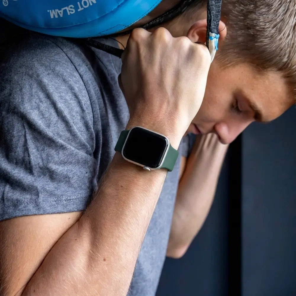 Apple Watch szilikon szíj klasszikus olívazöld mindennapi viselethez
