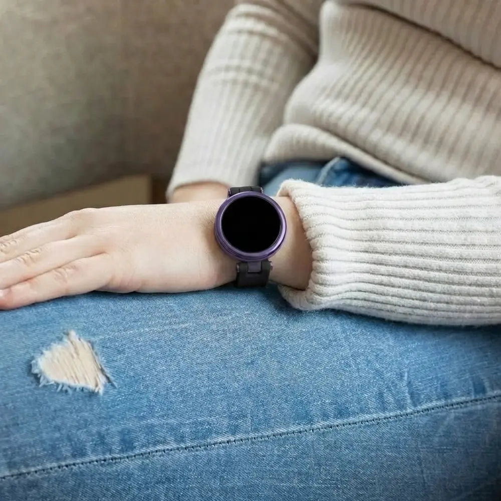 Garmin Lily fekete szilikon csuklópánt csere szíj