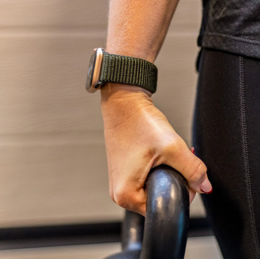 Apple Watch sötétzöld nylon szíj Apple Watch-hoz