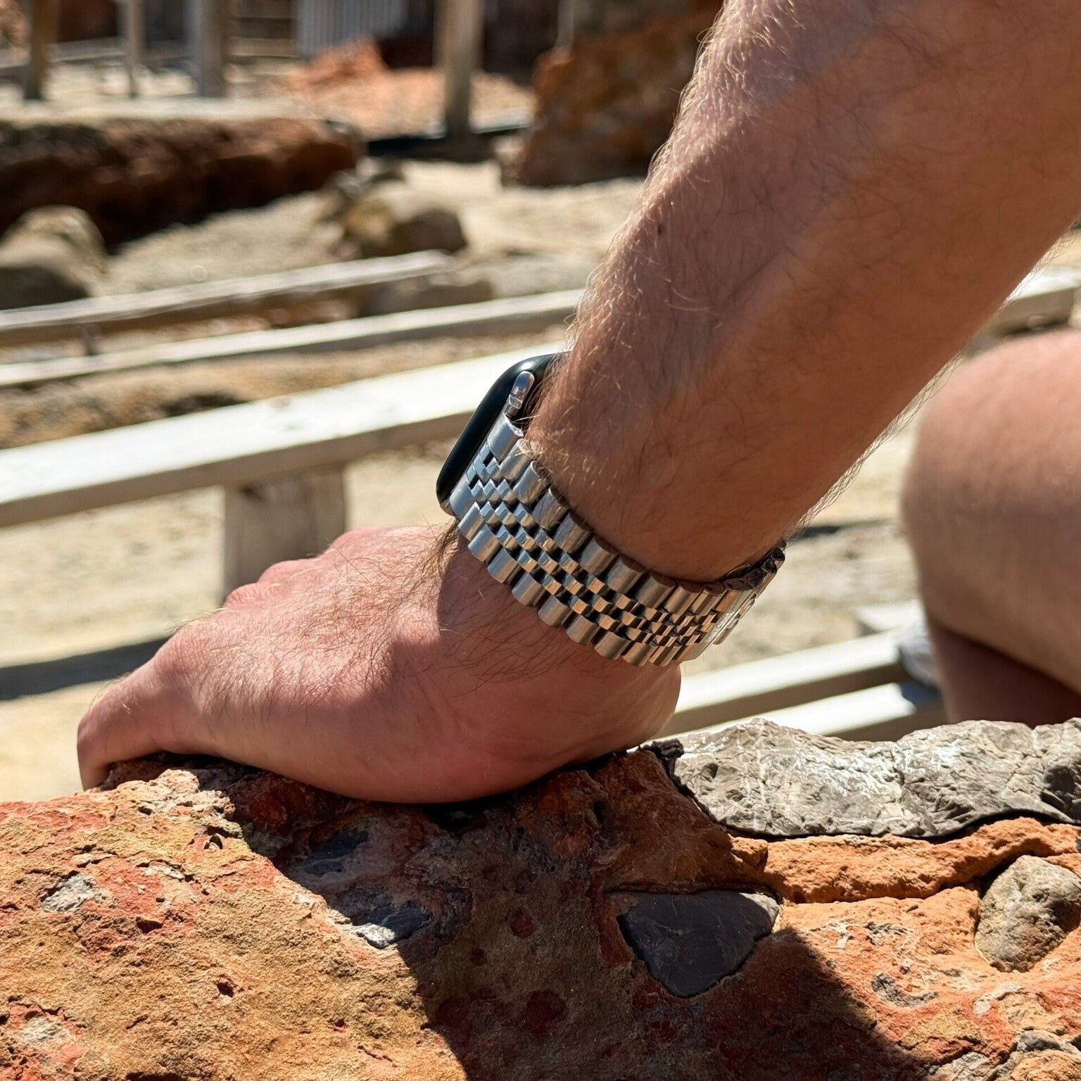 Apple Watch Jubilee acél szíj ezüst színben Apple Watch óraszíjhoz