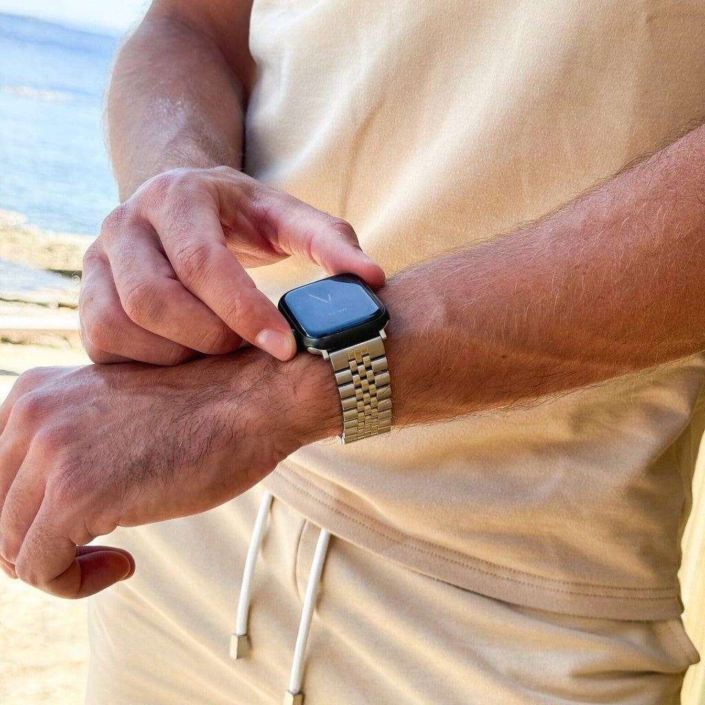 Apple Watch Jubilee acél szíj ezüst színben Apple Watch óraszíjhoz